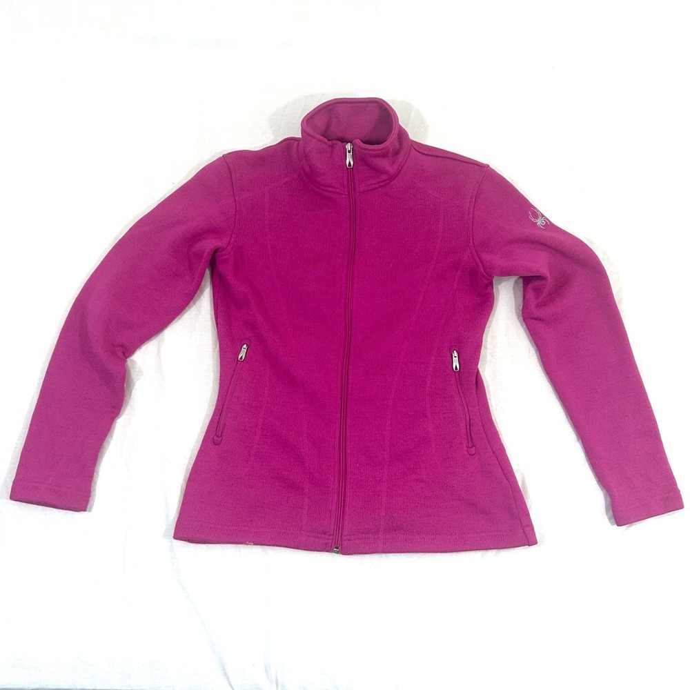 Spyder Core Jacket Womens Pink Full Zip Micro Fleece Lined Size Medium